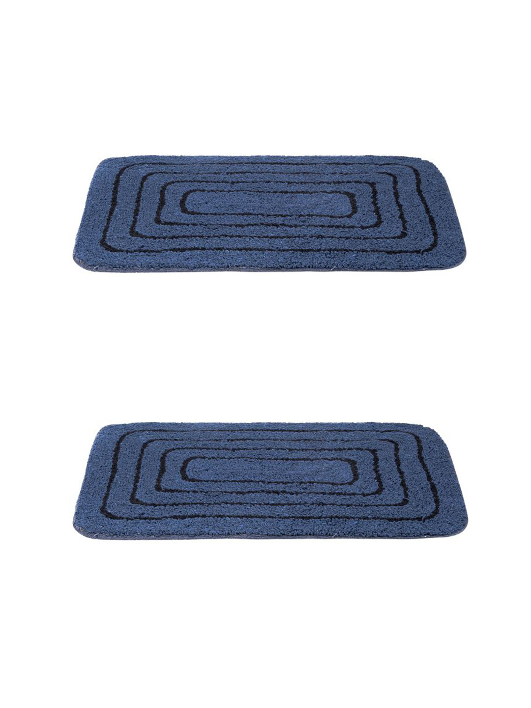 

Black gold Blue & Black 2 Pieces Self Designed Cotton Anti Slip Entrance Doormats
