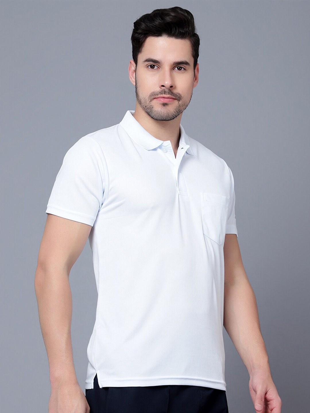 

Shiv Naresh Polo Collar PlayDry T-shirt, White