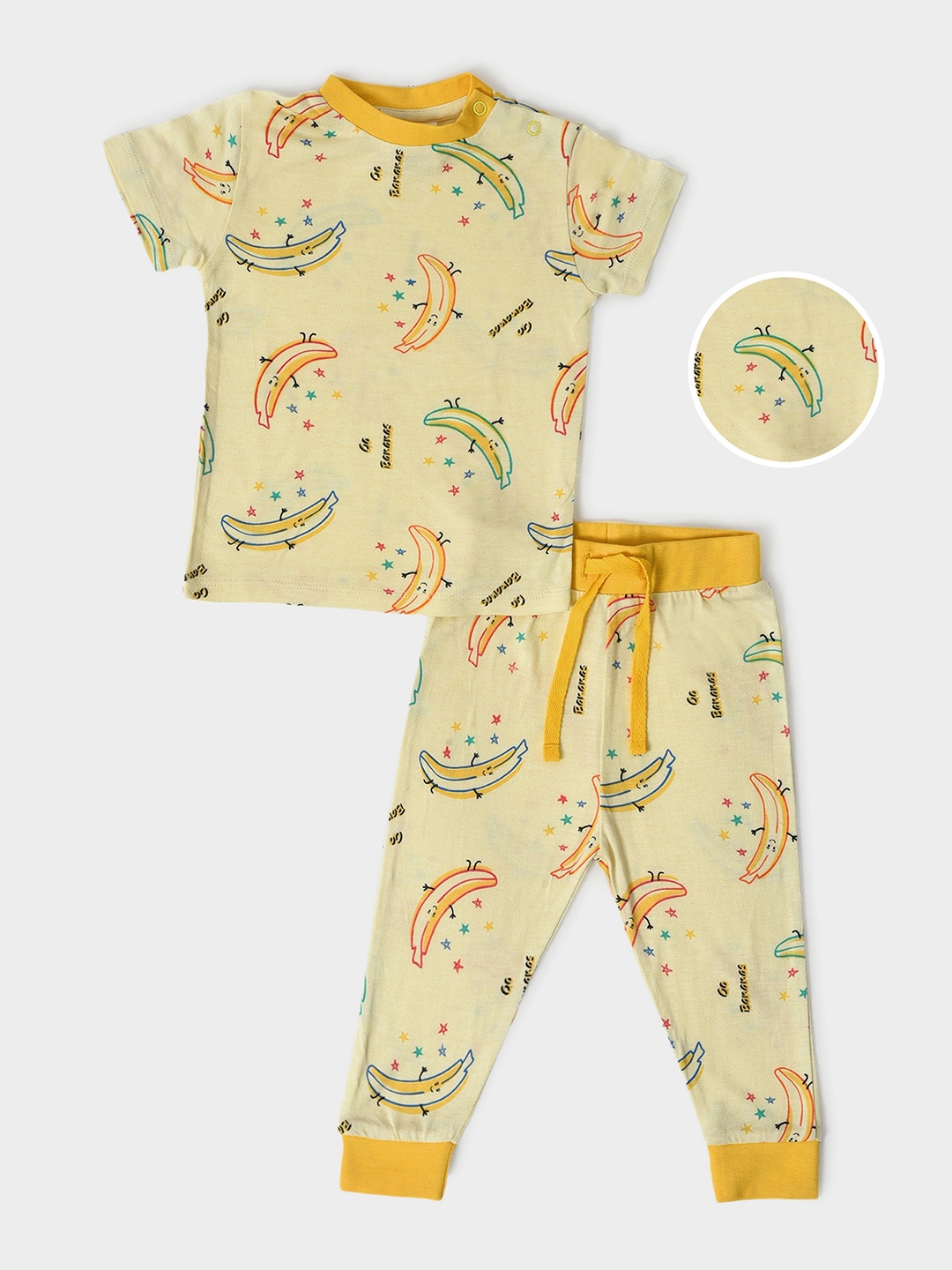 

MiArcus Infant Printed T-Shirt with Pyjamas Set, Yellow