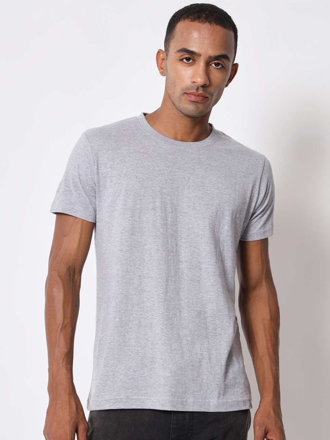 

Aristitch Round Neck Short Sleeve Cycling T-shirt, Grey