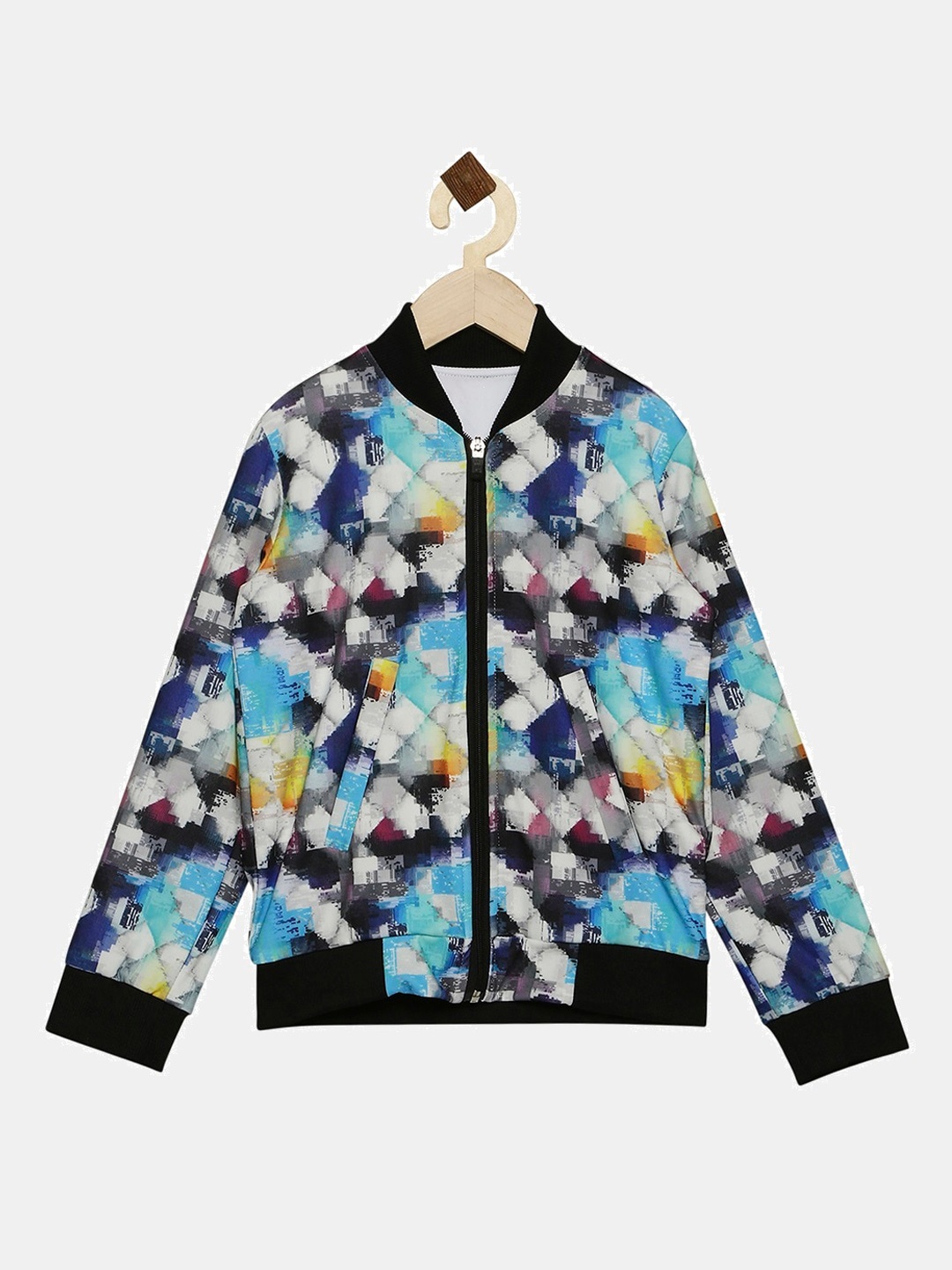 

High Star Boys Printed Bomber Jacket, Turquoise blue