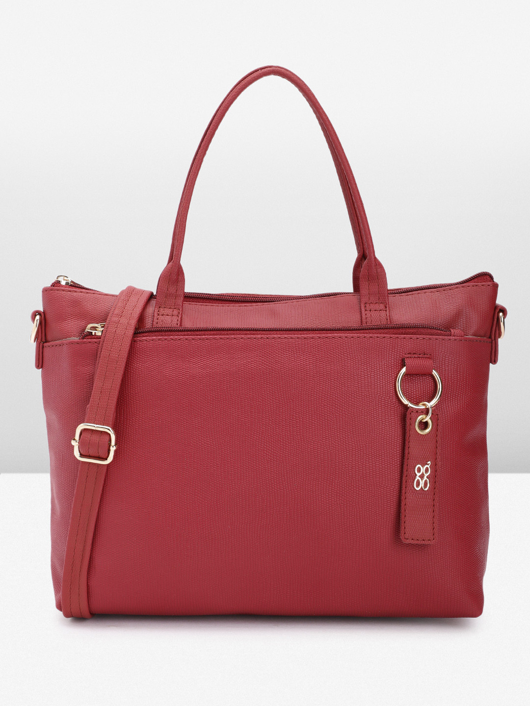 

Baggit Women Textured Handheld Bag, Red
