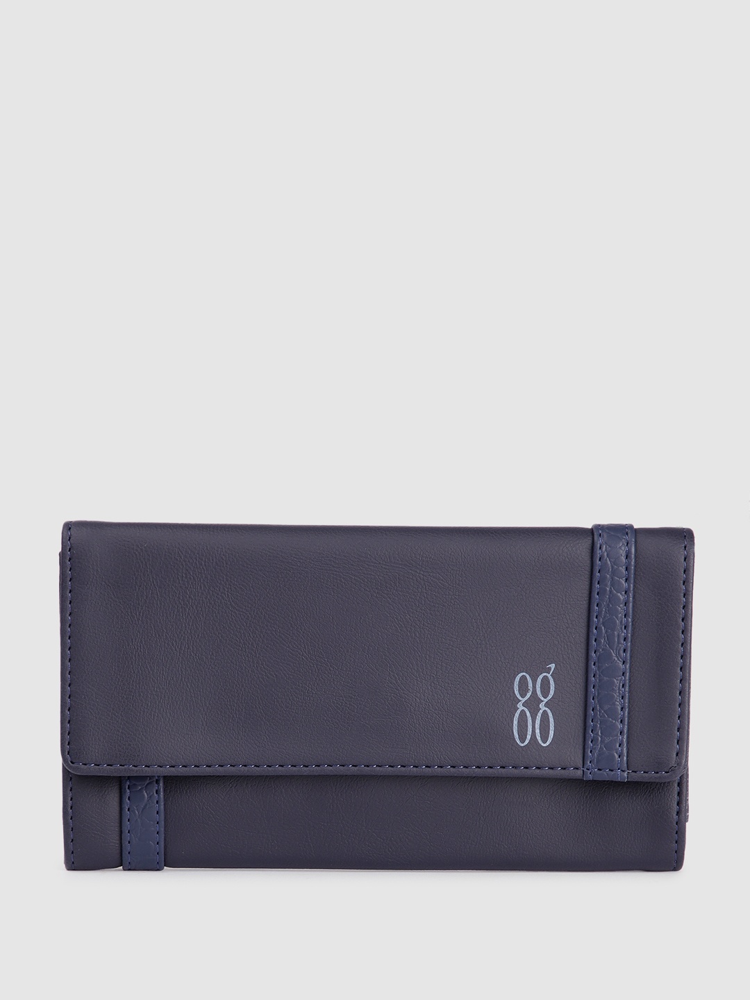 

Baggit Women Solid Three Fold Wallet, Navy blue