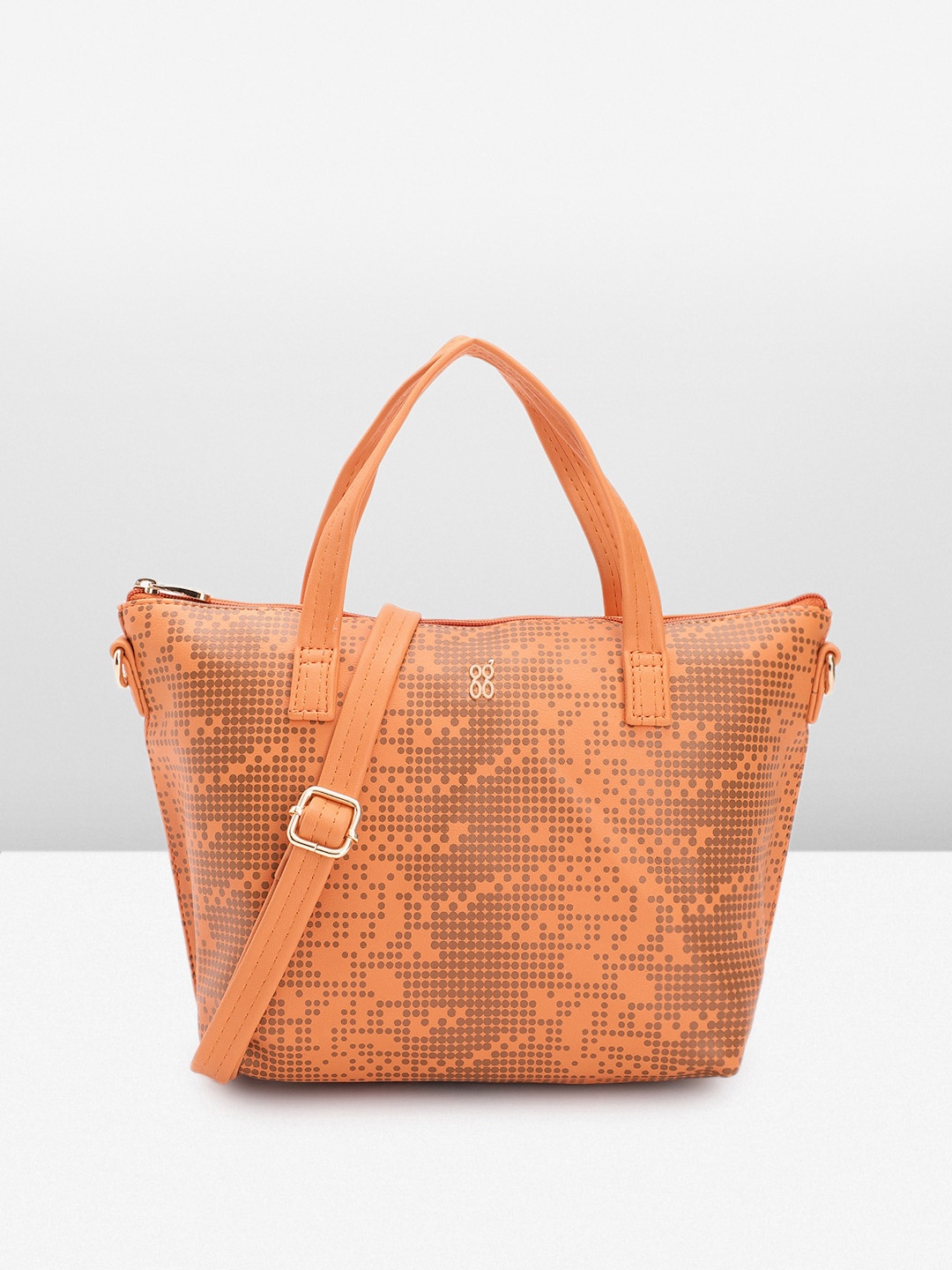 

Baggit Geometric Printed Handheld Bag, Orange