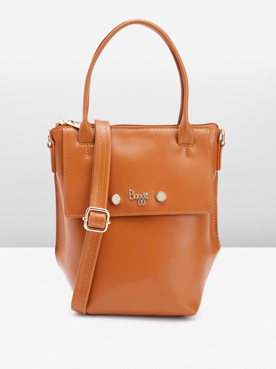 

Baggit Women Solid Handheld Bag, Tan
