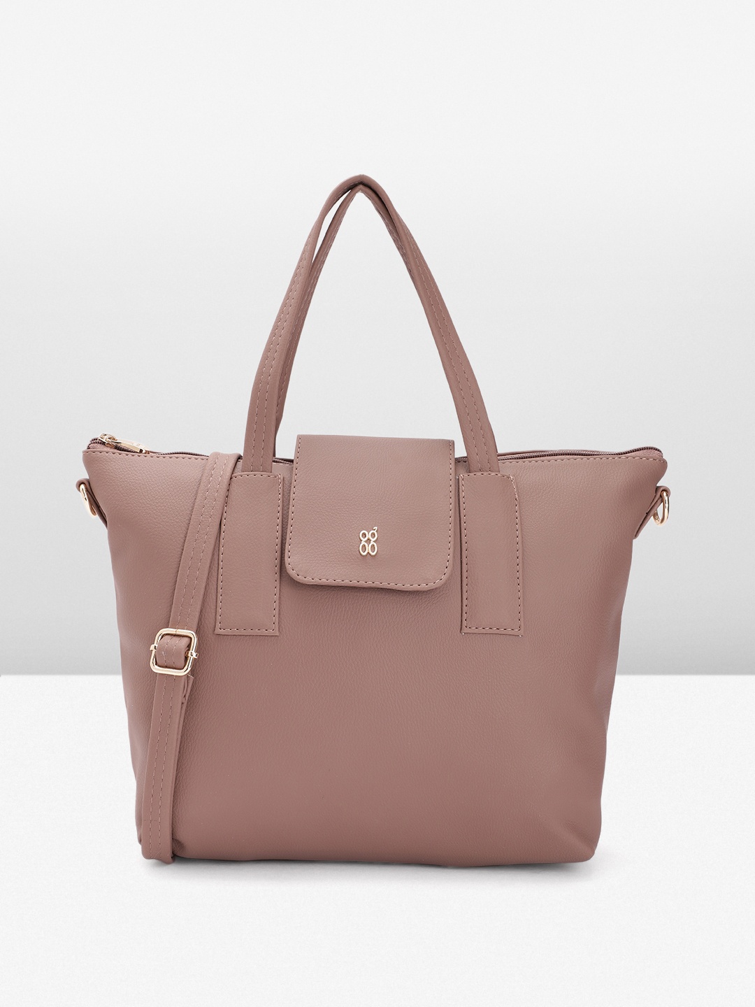 

Baggit Women Solid Handheld Bag, Mauve