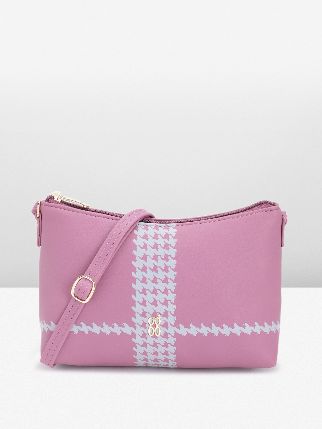 

Baggit Women Printed Sling Bag, Purple