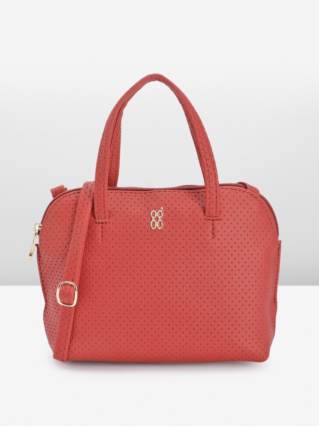 

Baggit Geometric Textured Sling Bag, Red