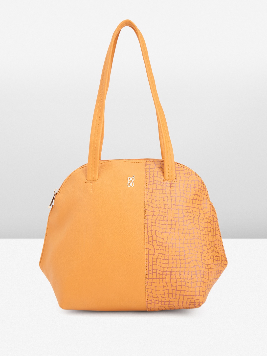 

Baggit Abstract Checks PU Structured Shoulder Bag, Mustard
