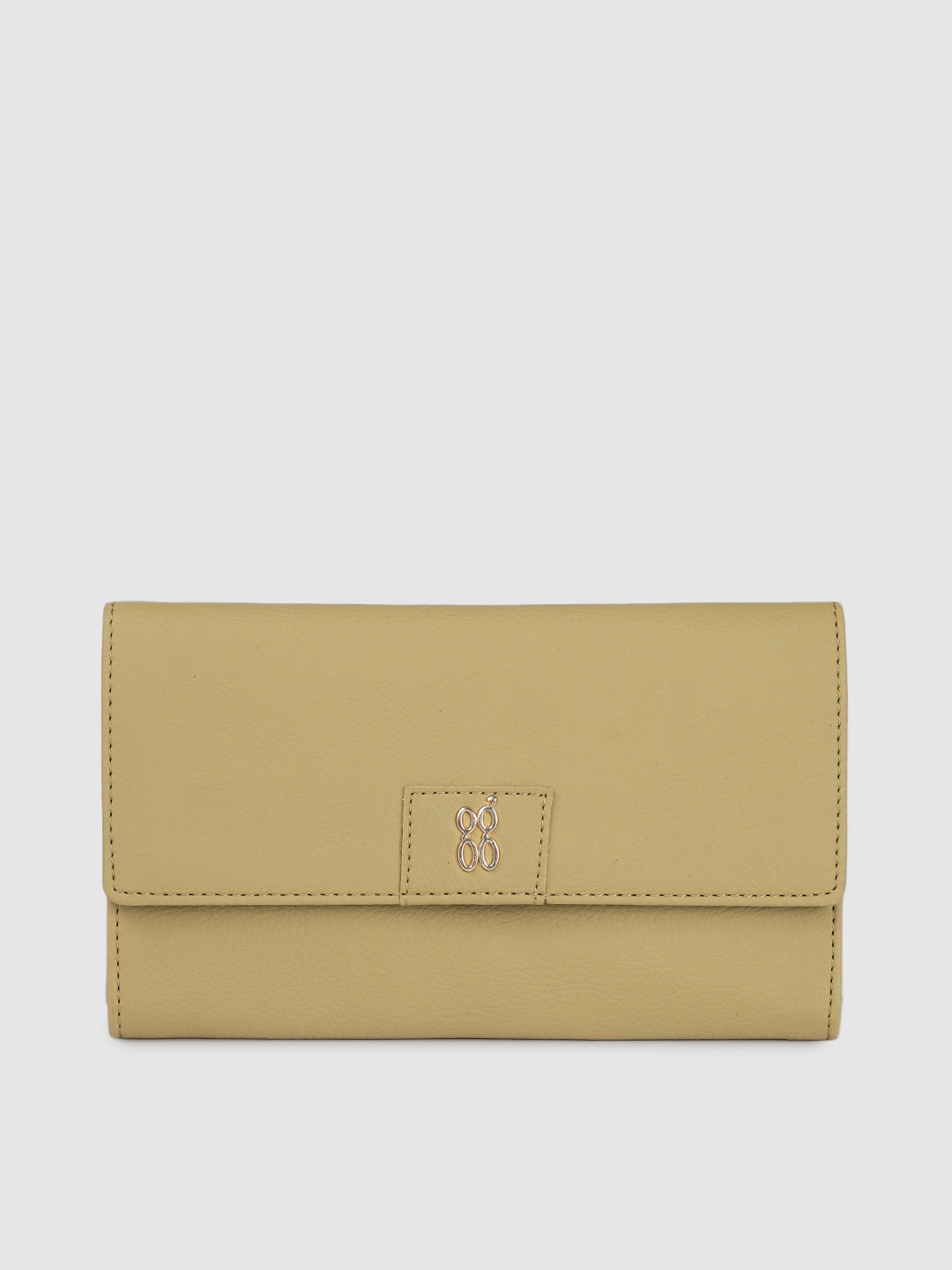 

Baggit Women Solid Three Fold Wallet, Khaki