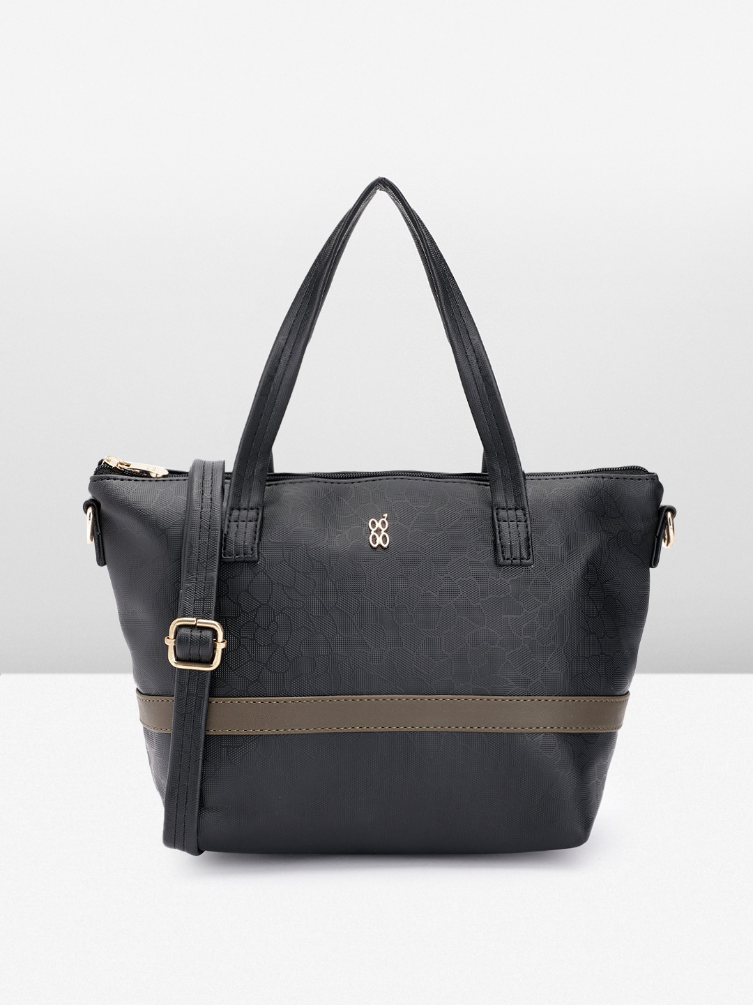 

Baggit Women Textured Handheld Bag, Black