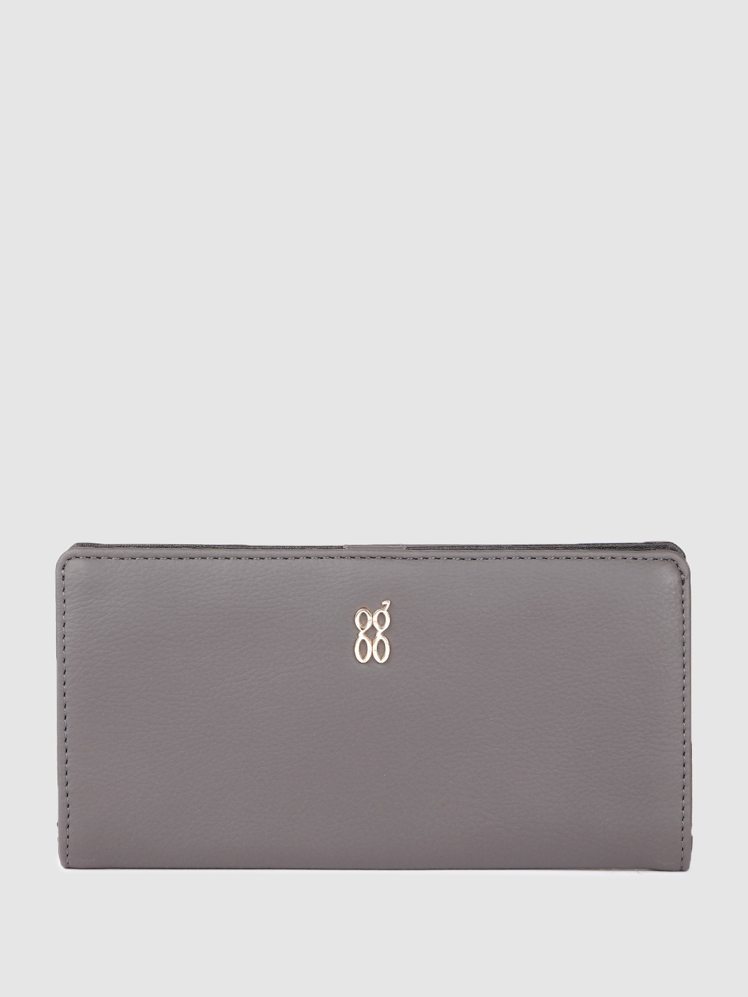 

Baggit Women Solid PU Two Fold Wallet, Grey