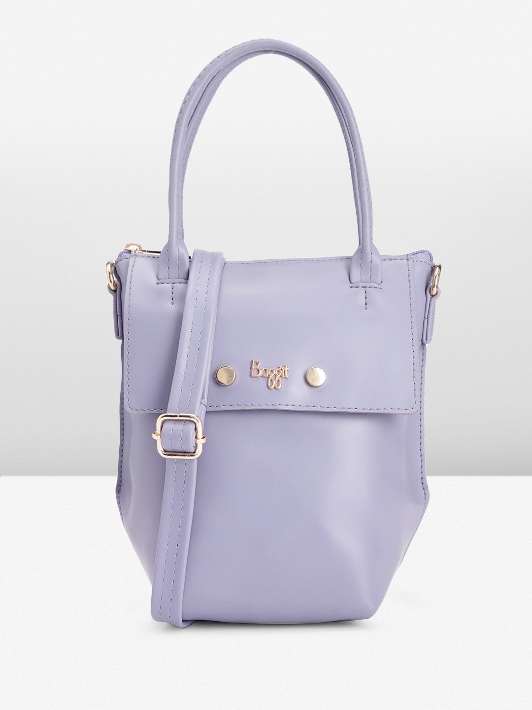 

Baggit Solid PU Structured Handheld Bag, Purple