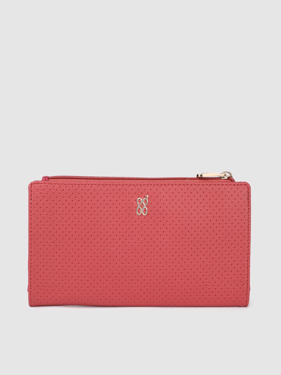 

Baggit Women Solid Two Fold Wallet, Coral