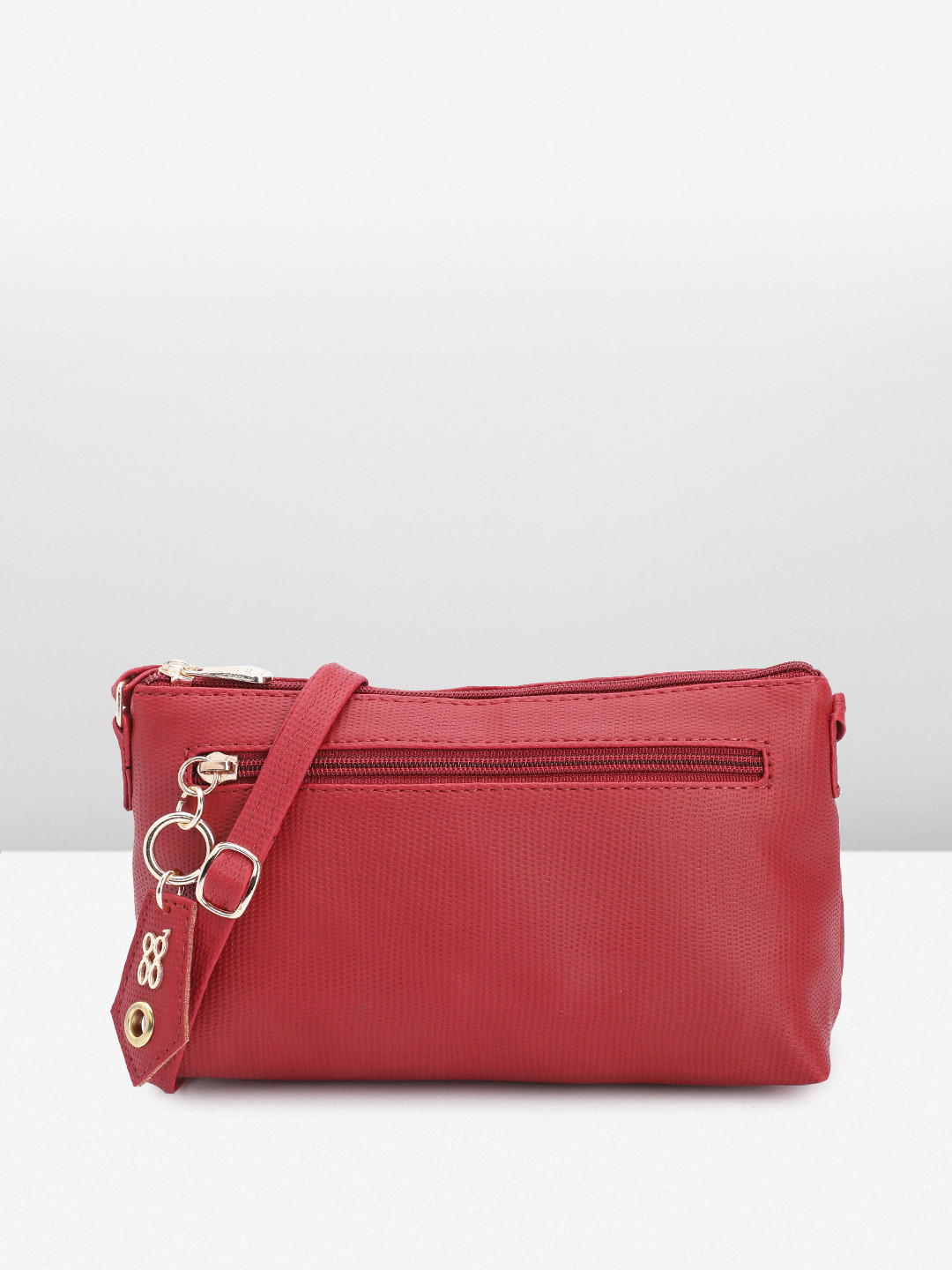 

Baggit Geometric Textured Sling Bag, Red
