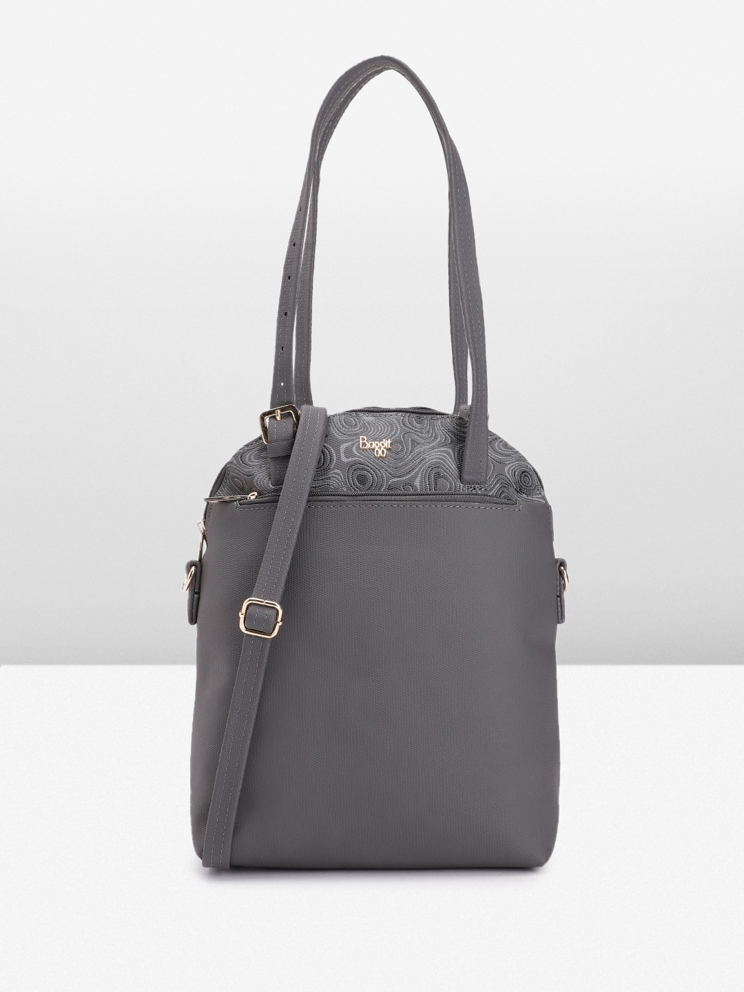 

Baggit Textured Structured Shoulder Bag, Grey