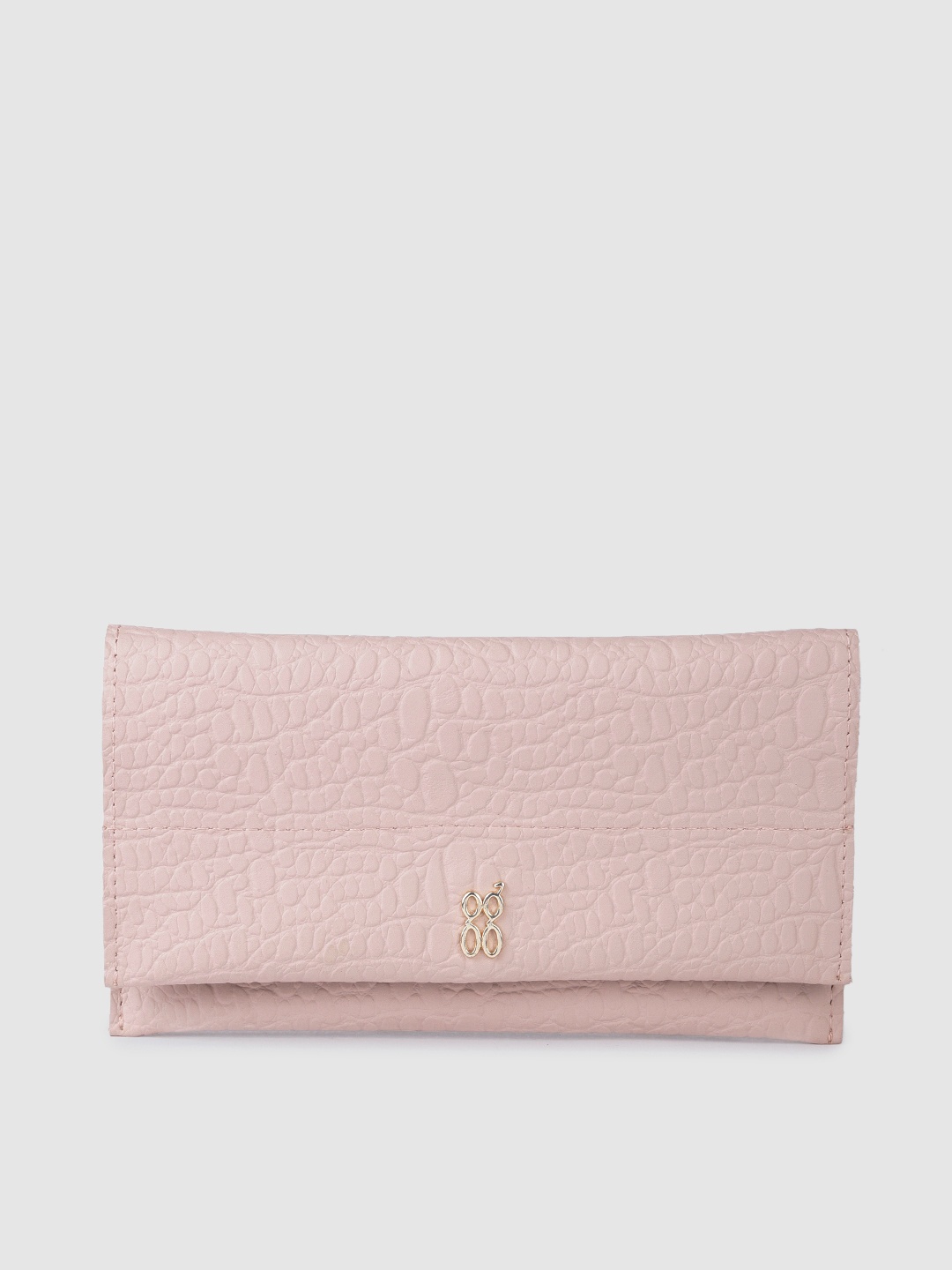 

Baggit Women Textured Envelope Wallet, Pink