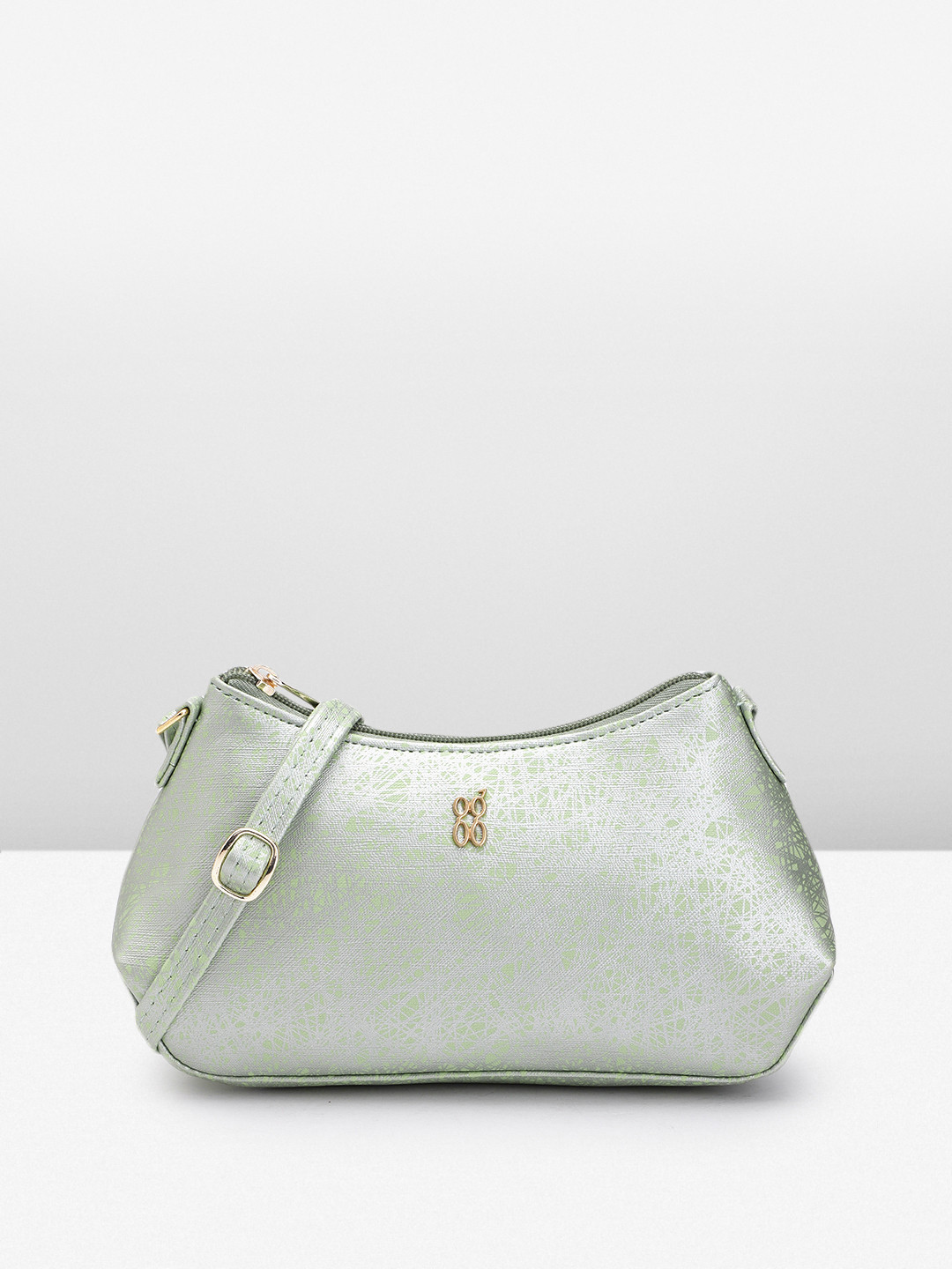 

Baggit Women Textured Sling Bag, Green