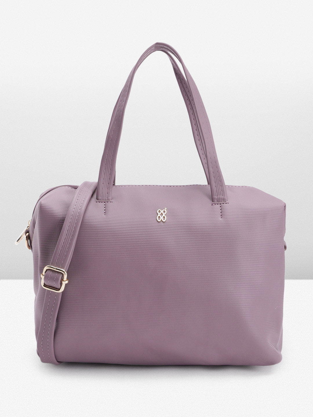 

Baggit Textured PU Structured Handheld Bag, Mauve