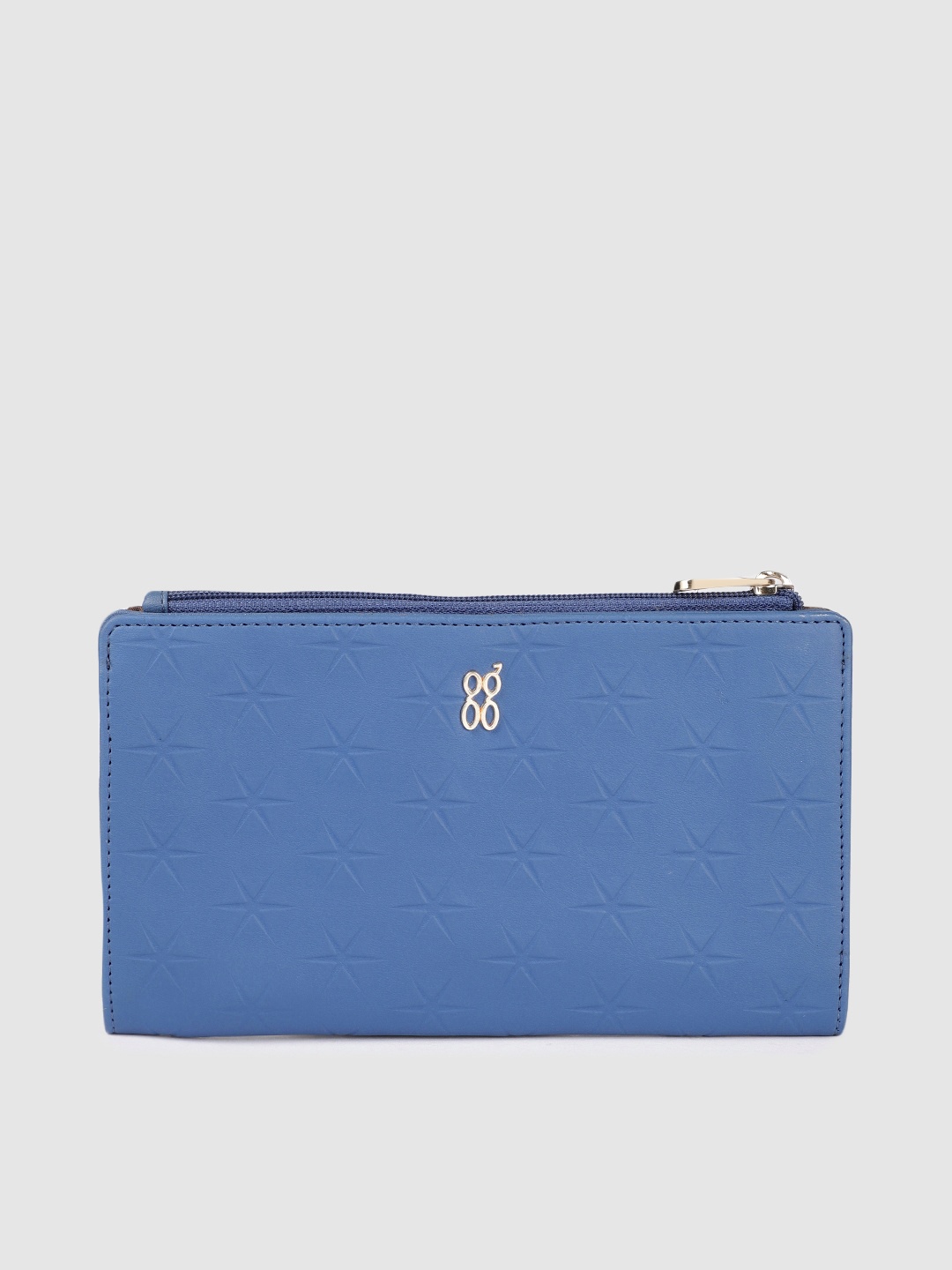 

Baggit Women Textured Two Fold Wallet, Blue