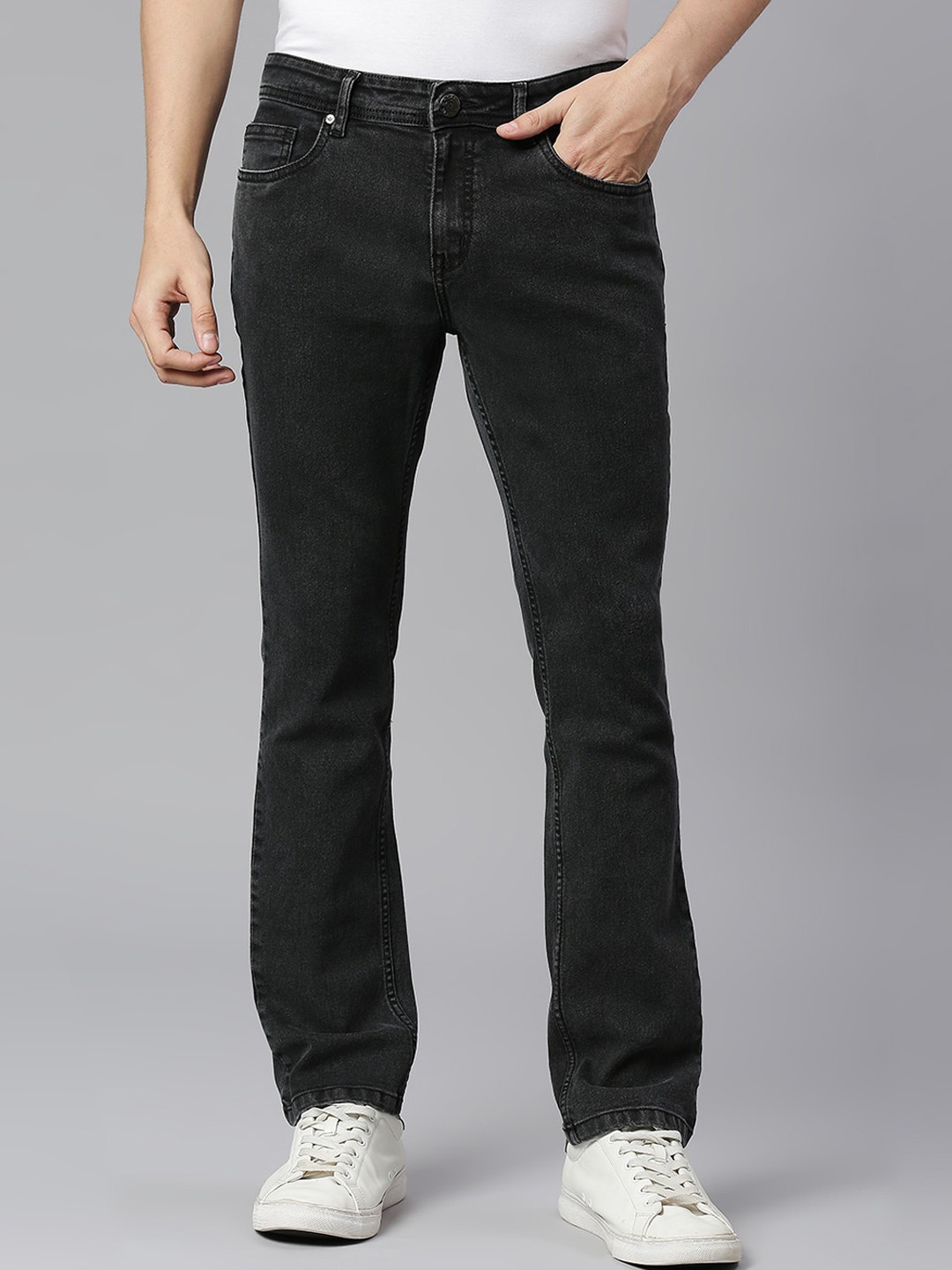 

High Star Men Slim Fit Stretchable Jeans, Black