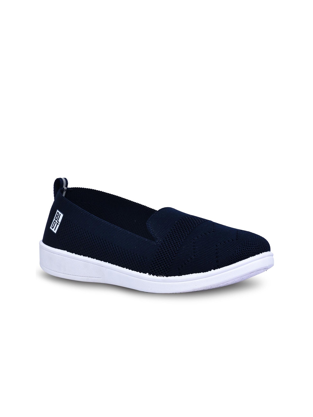 

Paragon Women Comfort Insole Contrast Sole Mesh Slip On Sneakers, Navy blue