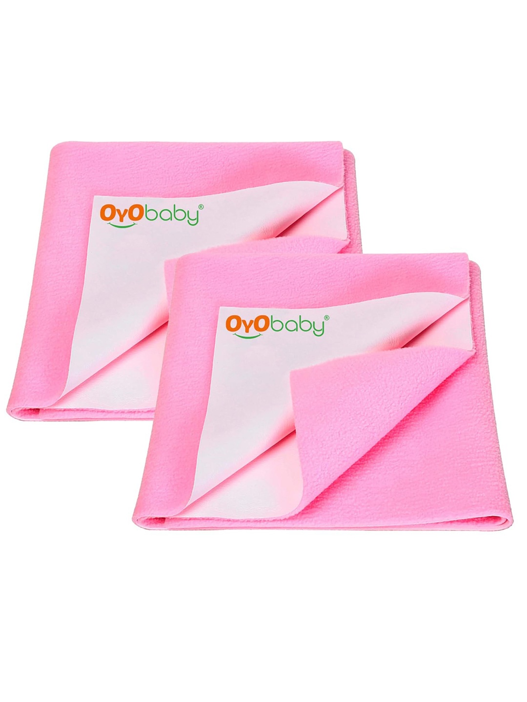 

OyO Baby Set of 2 Pink Waterproof & Baby Dry Sheet Polycotton Mattress Protector