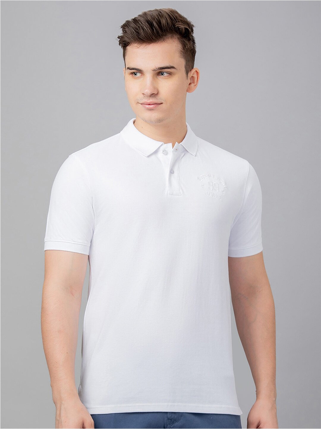 

Globus Polo Collar Pure Cotton T-shirt, White