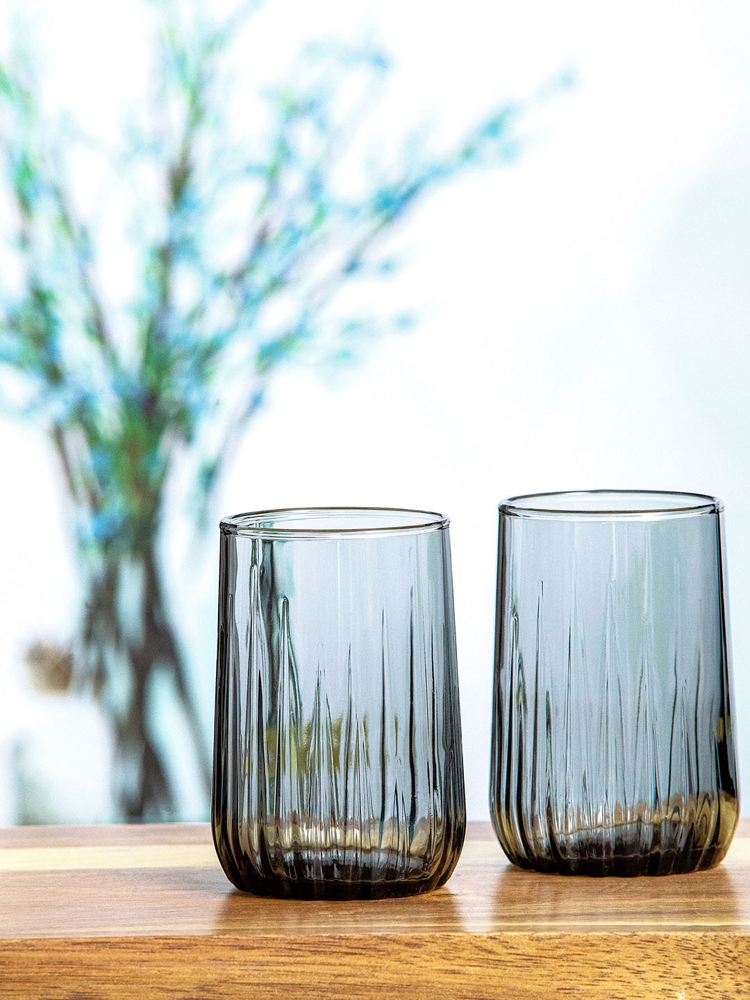 Pasabahce Grey 6 Pieces Textured Nova Glass Tumblers - 135ml each