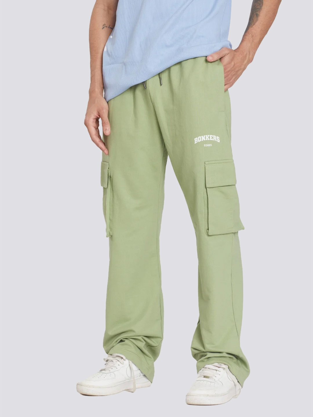 

Bonkers Corner Men Mid-Rise Straight Fit Track Pants, Green