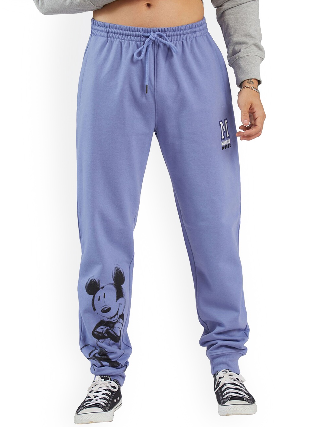 

Bonkers Corner Men Mid-Rise Mickey Mouse Printed Joggers, Blue