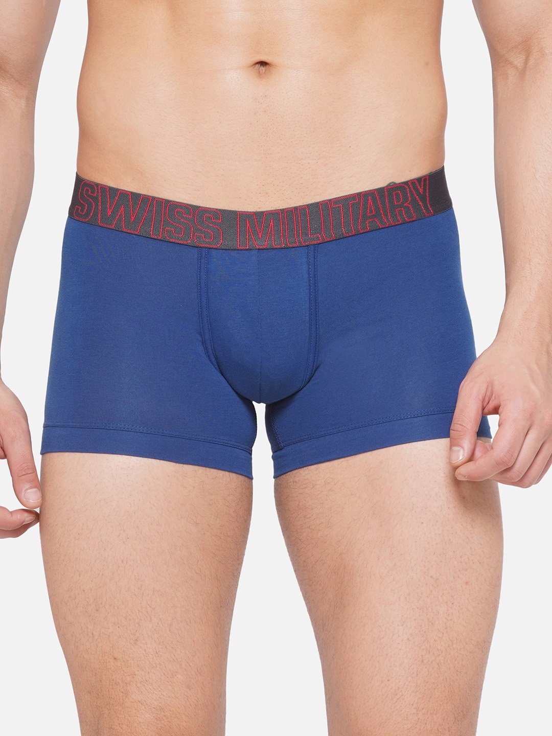 

SWISS MILITARY Men Low-Rise Cotton Trunk SMINW21005_2_NAV_M, Navy blue