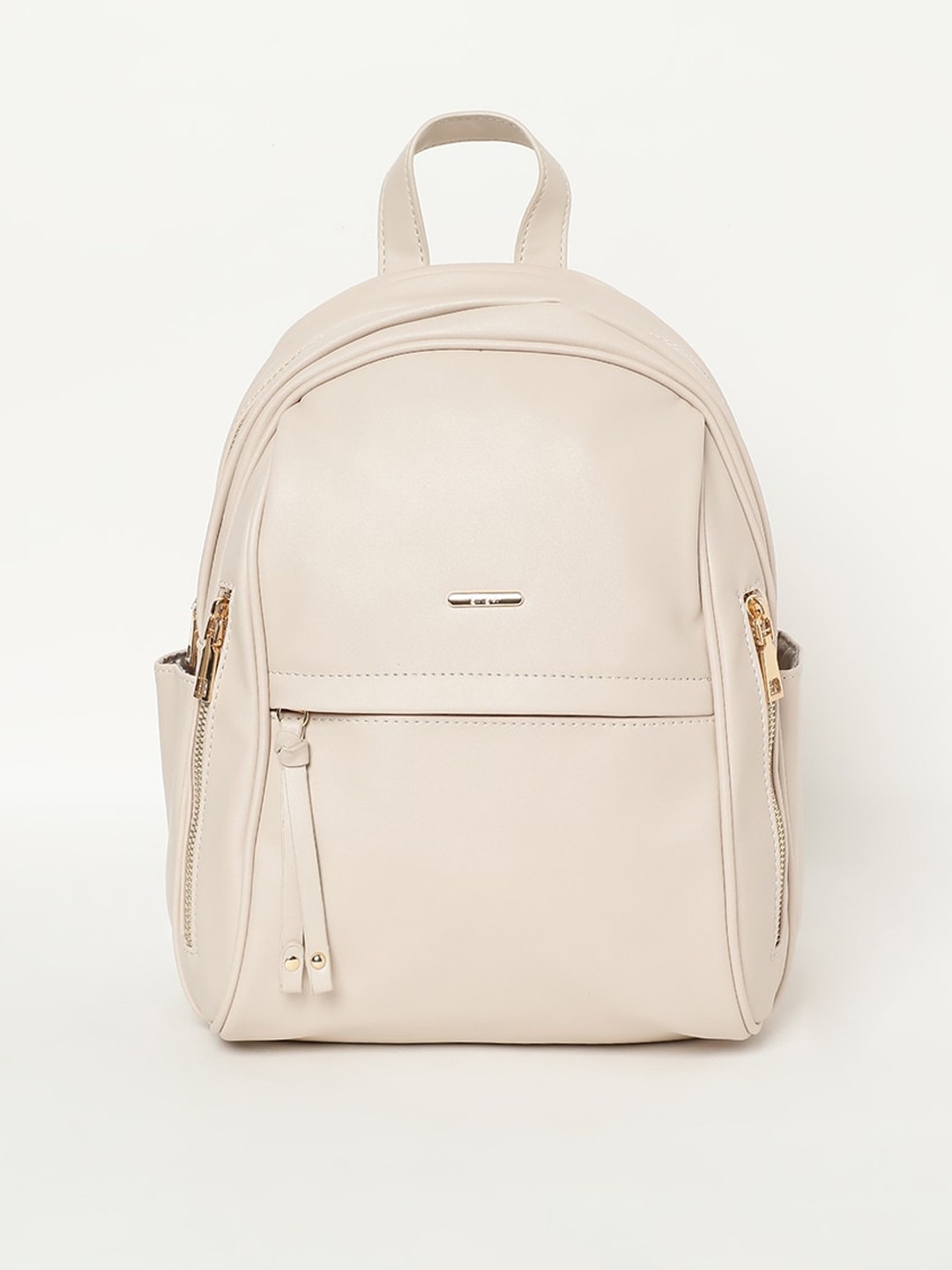 

Ginger by Lifestyle Women Solid Small Backpacks, Beige