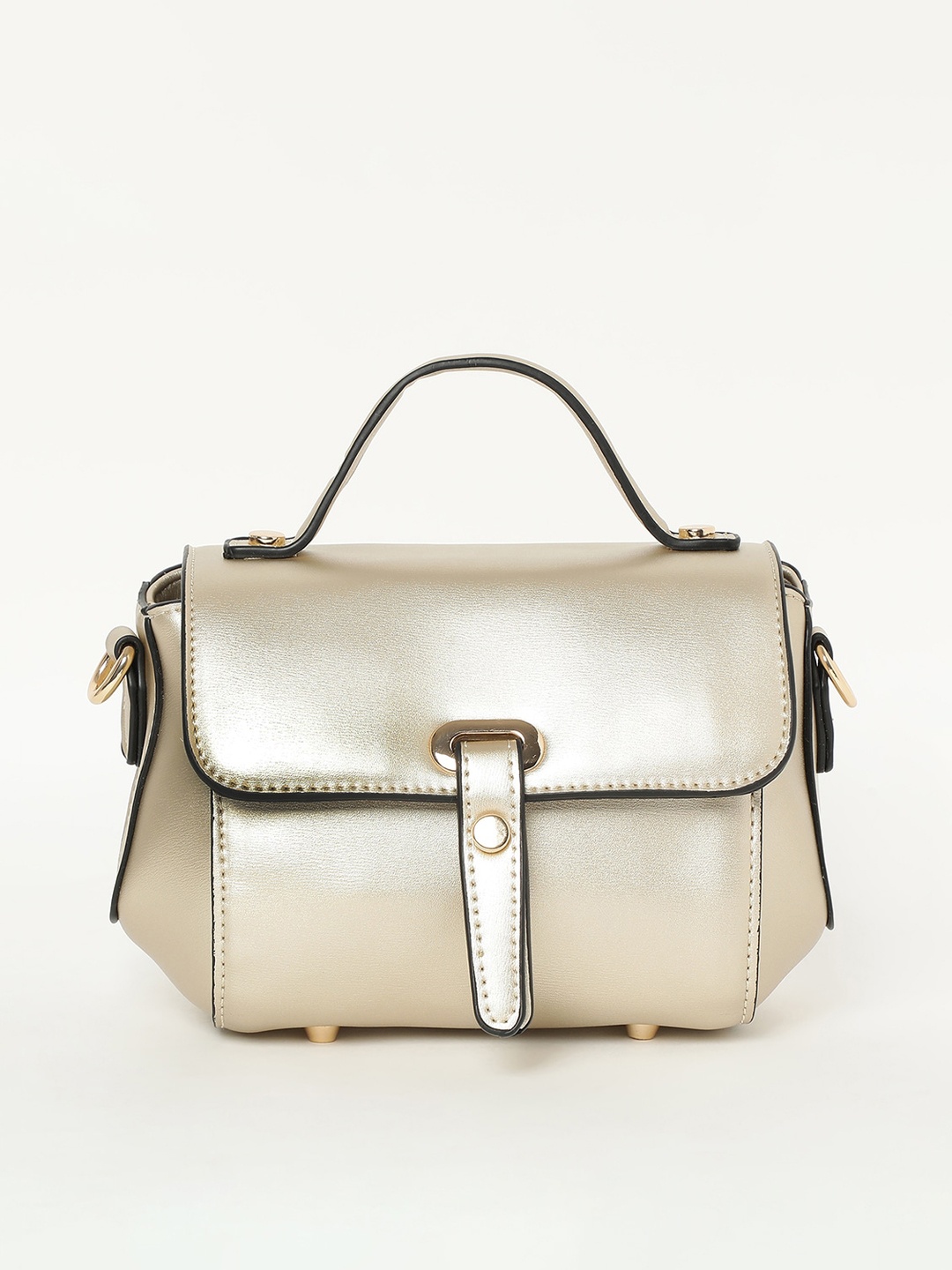

Ginger by Lifestyle Textured Structured Satchel Bags, Gold