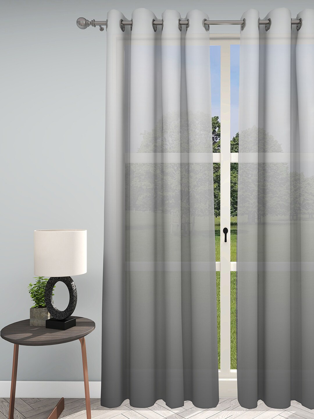 

GM Ombre Sheer Grey Door Curtain