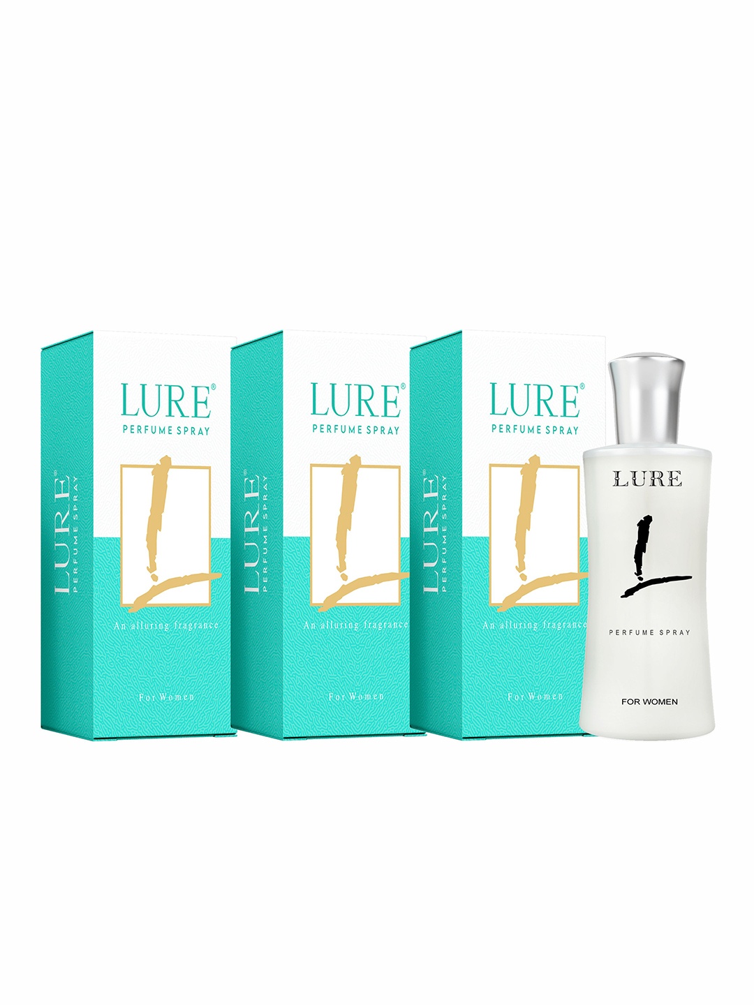 

LURE Women Set Of 3 Perfume Sprays - 50 ml Each, White