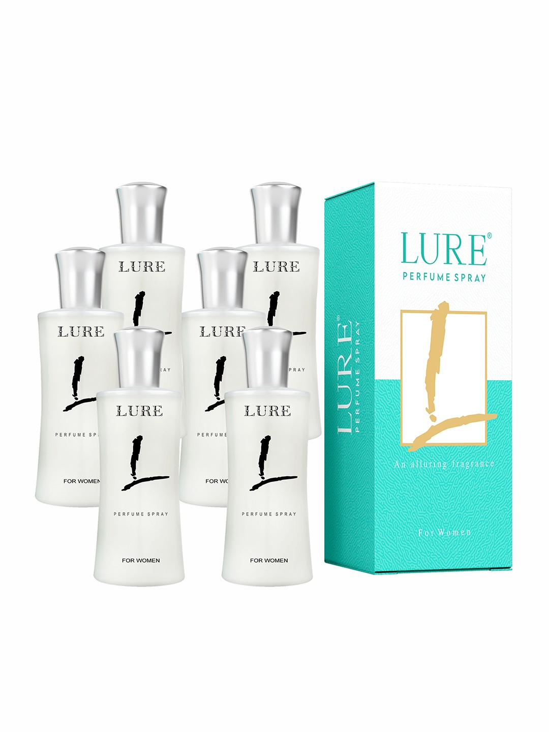 

LURE Women Set Of 6 Perfume Sprays - 50 ml Each, Blue