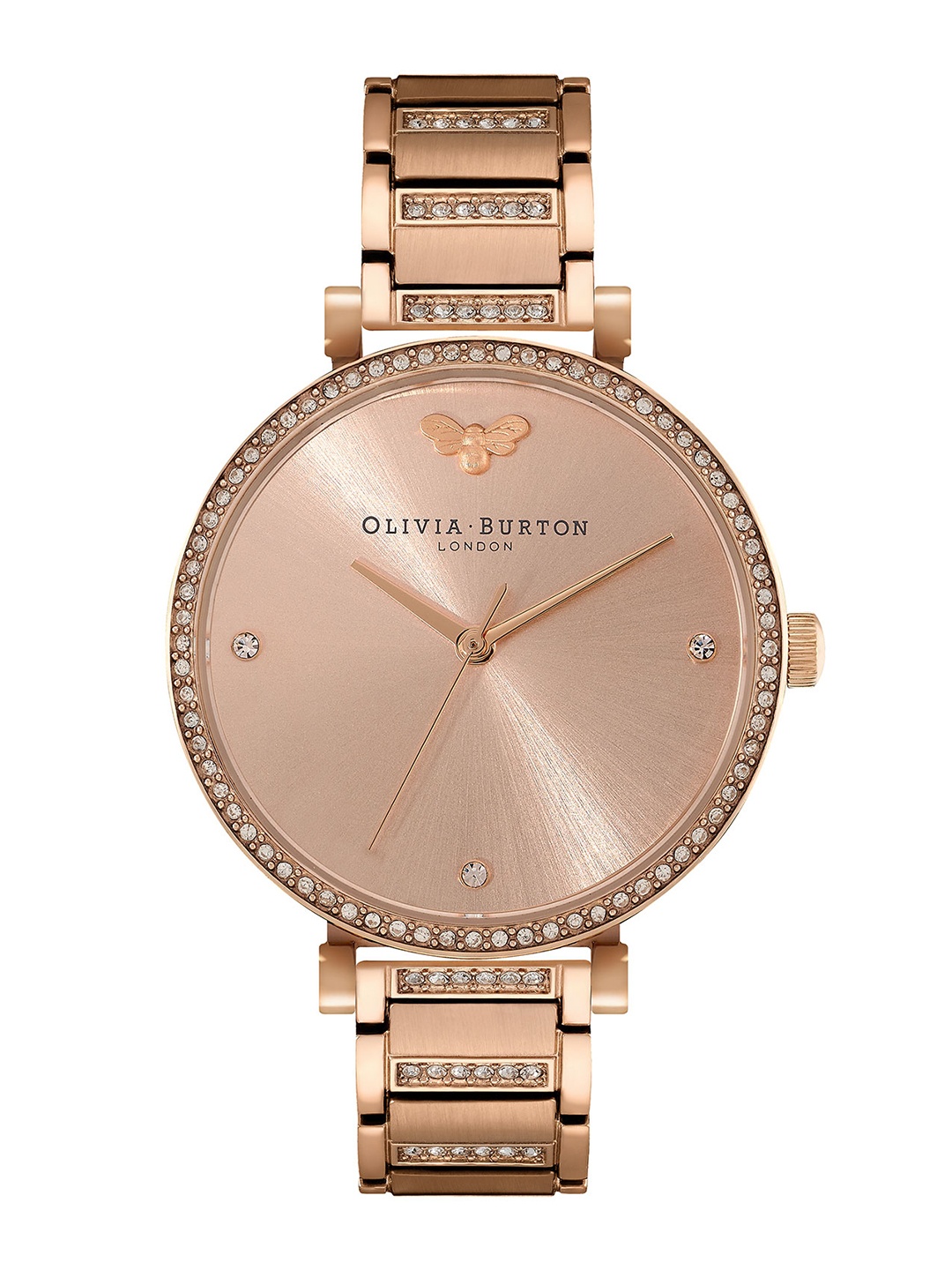 

Olivia Burton Women Belgrave Embellished Stainless Steel Analogue Watch 24000003, Pink