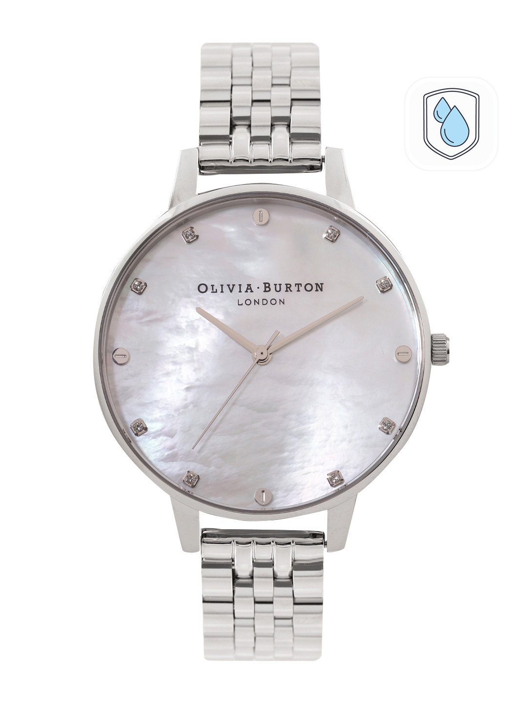 

OLIVIA BURTON LONDON Women Classics Mother Of Pearls Stainless Steel Watch OB16SE14, White