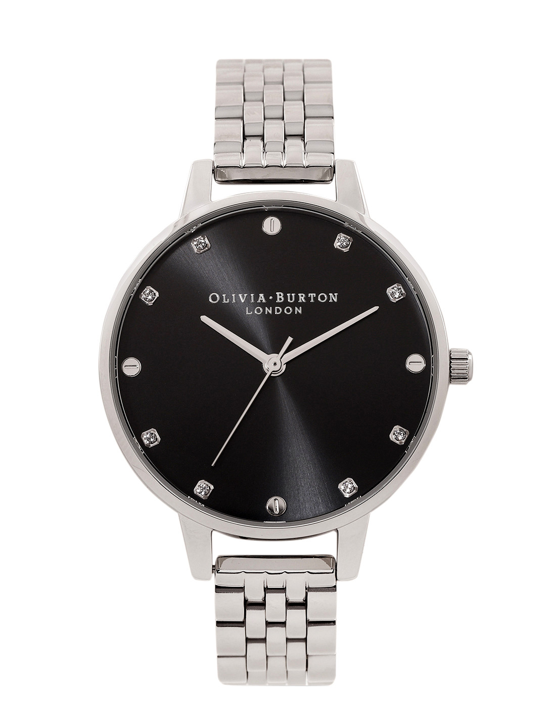 

Olivia Burton Women Embellished Dial Stainless Steel Bracelet Style Watch OB16SE20, Black