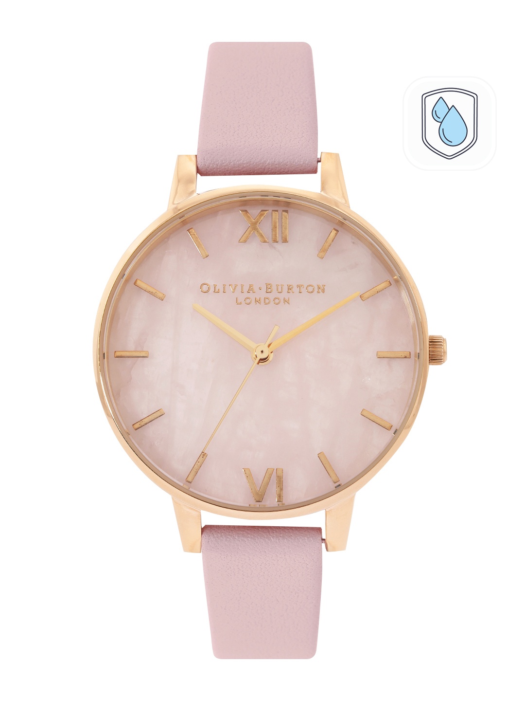 

Olivia Burton Women Semi Precious Leather Analogue Watch OB16SP20-Pink