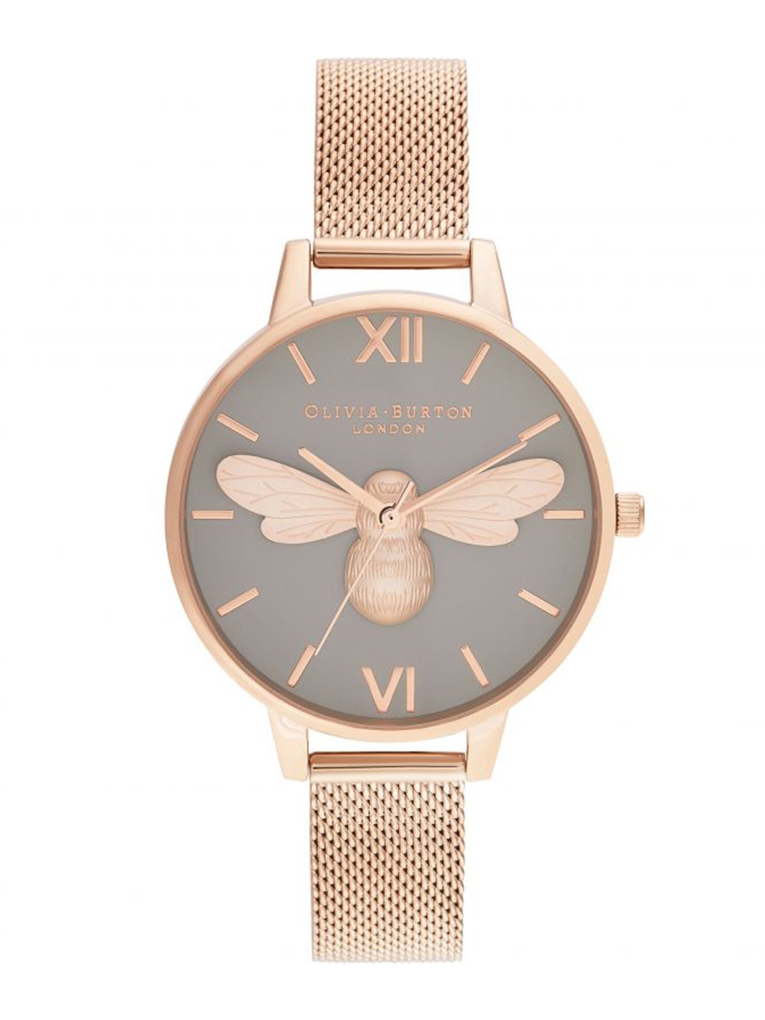 

Olivia Burton Women Lucky Bee Analogue Watch OB16FB10, Grey