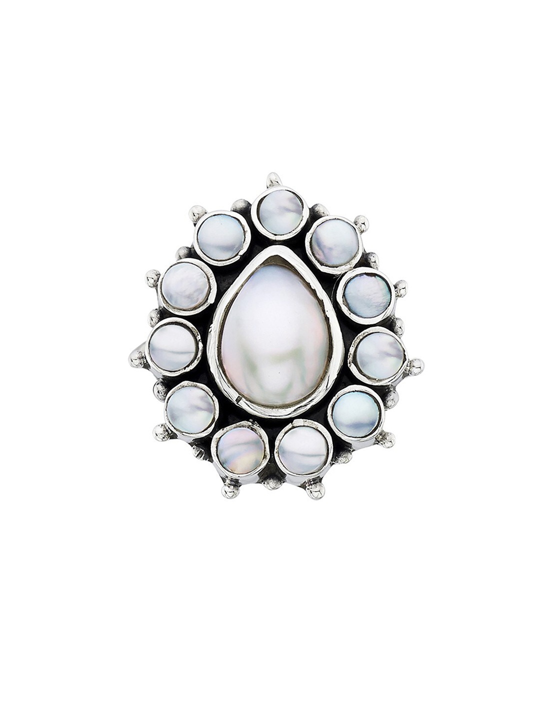 

ahilya 92.5 Sterling Silver Teardrop Shaped Brooch