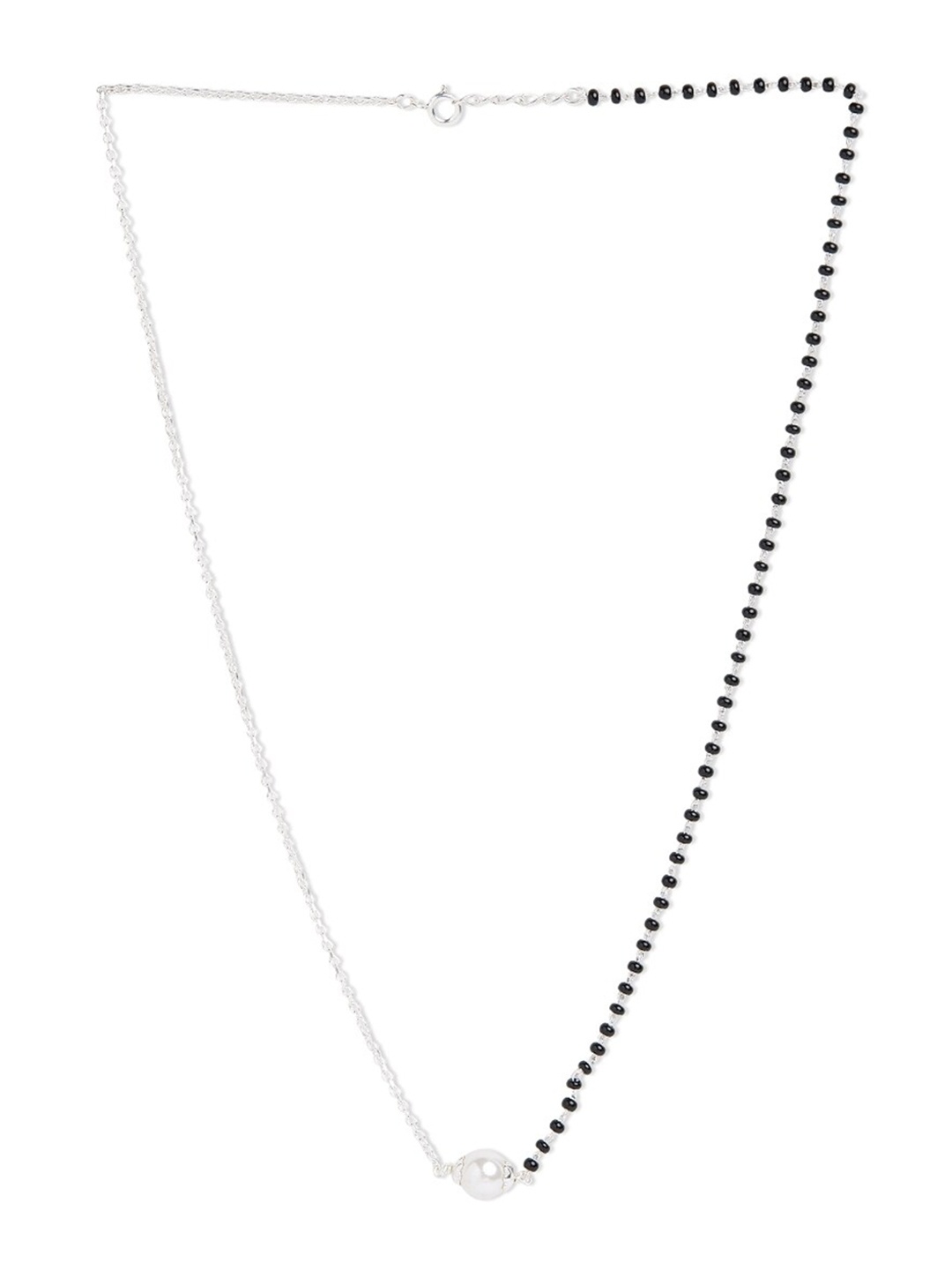 

ahilya 92.5 Sterling Silver Pearl Beaded Mangalsutra