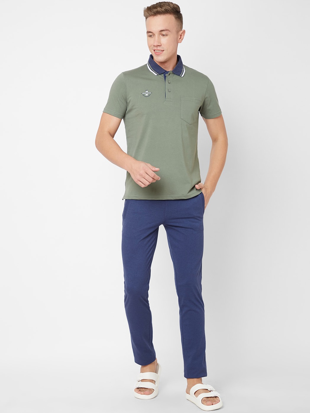 

Sweet Dreams Shirt Collar Night Suit, Green
