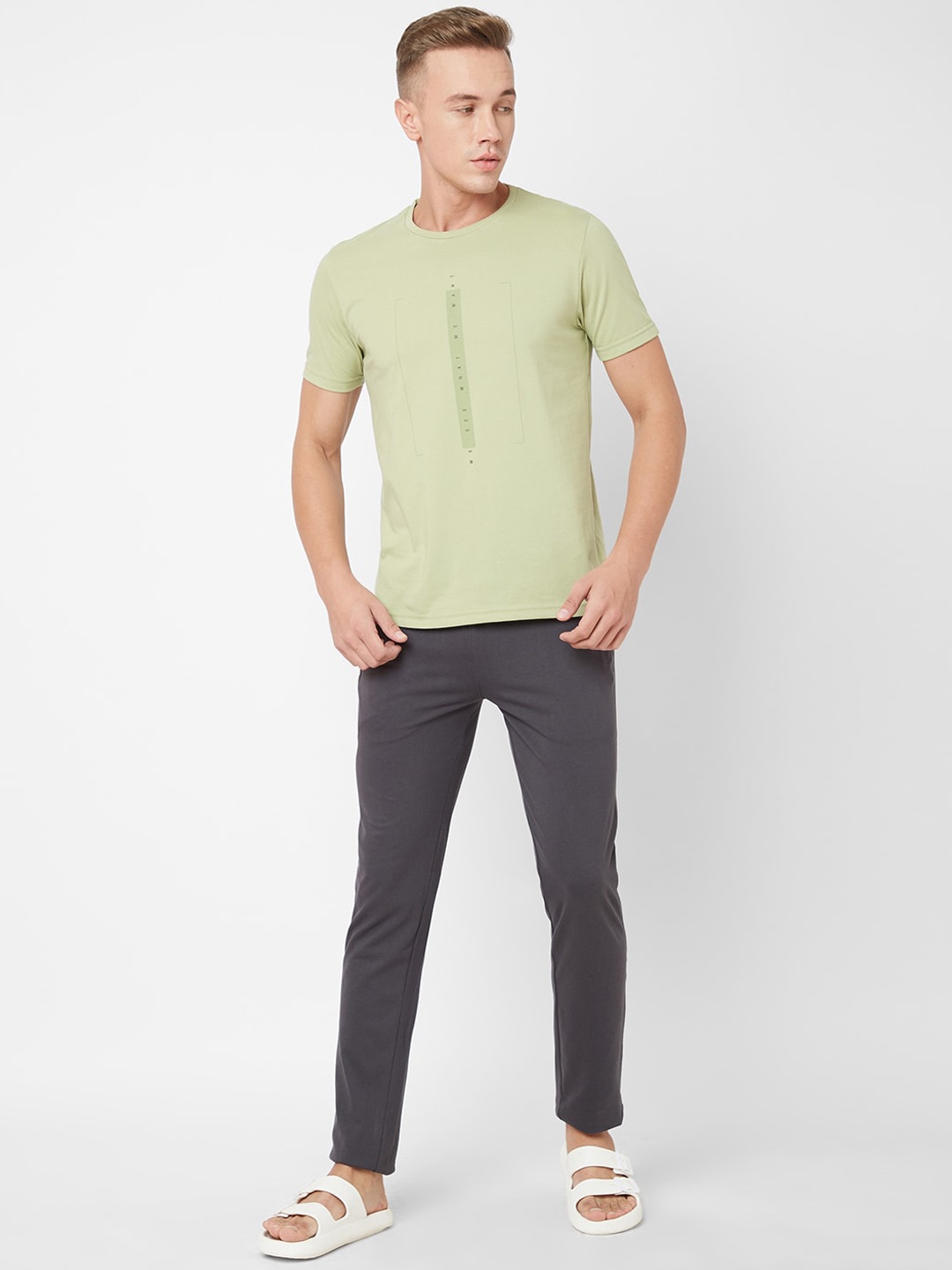 

Sweet Dreams Round Neck Night Suit, Green