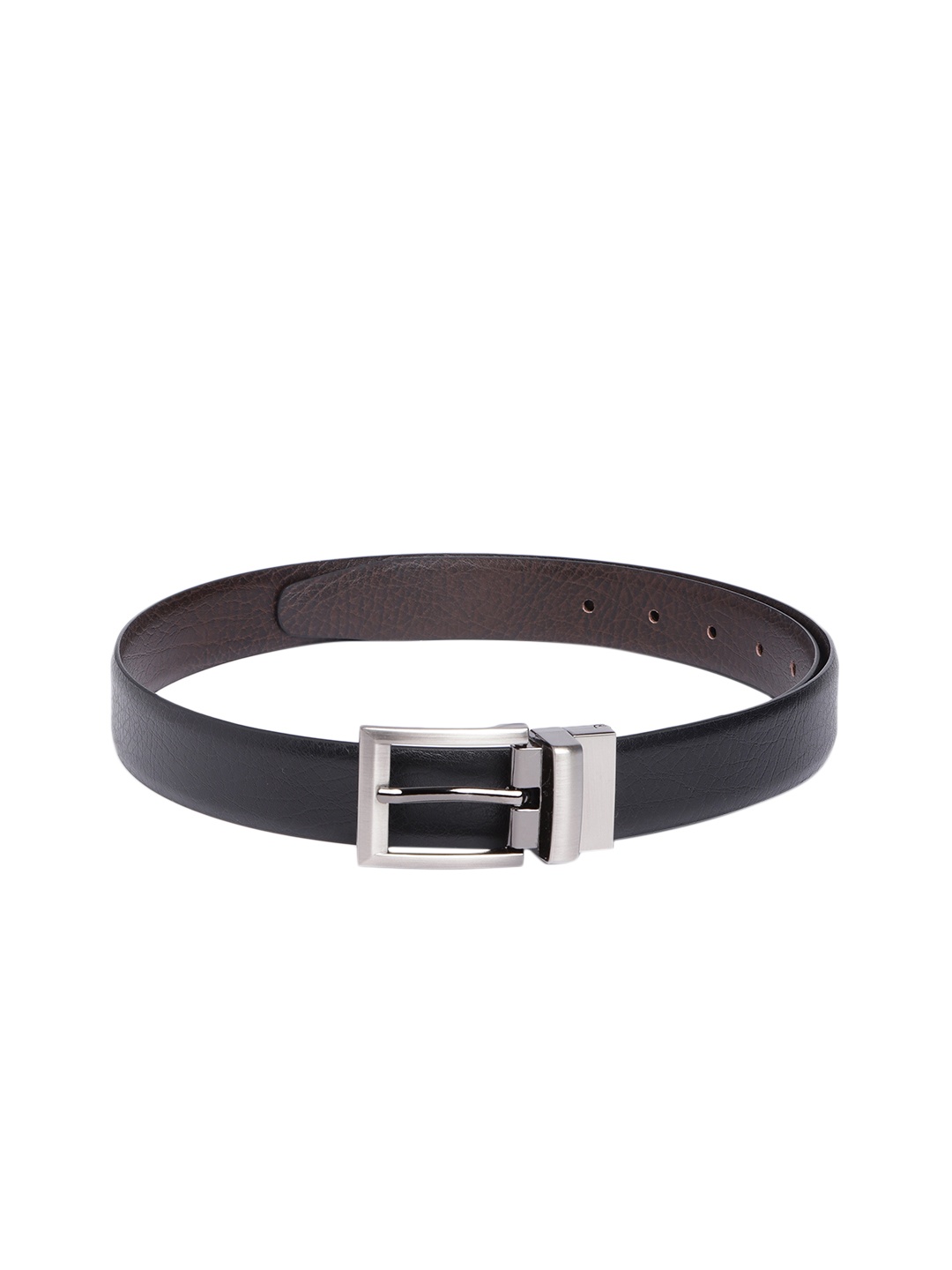 

CRUSSET Men Synthetic Leather Reversible Formal Belt, Black