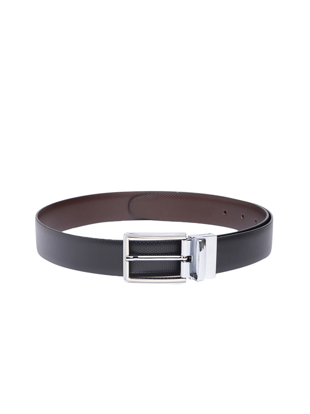 

CRUSSET Men PU Reversible Formal Belt, Black