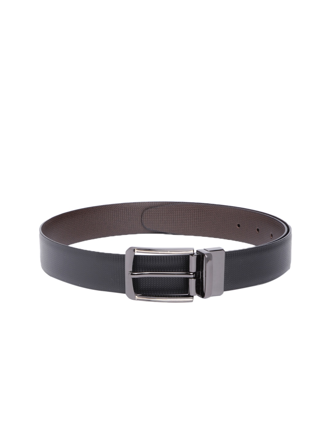 

CRUSSET Men Synthetic Leather Reversible Formal Belt, Black