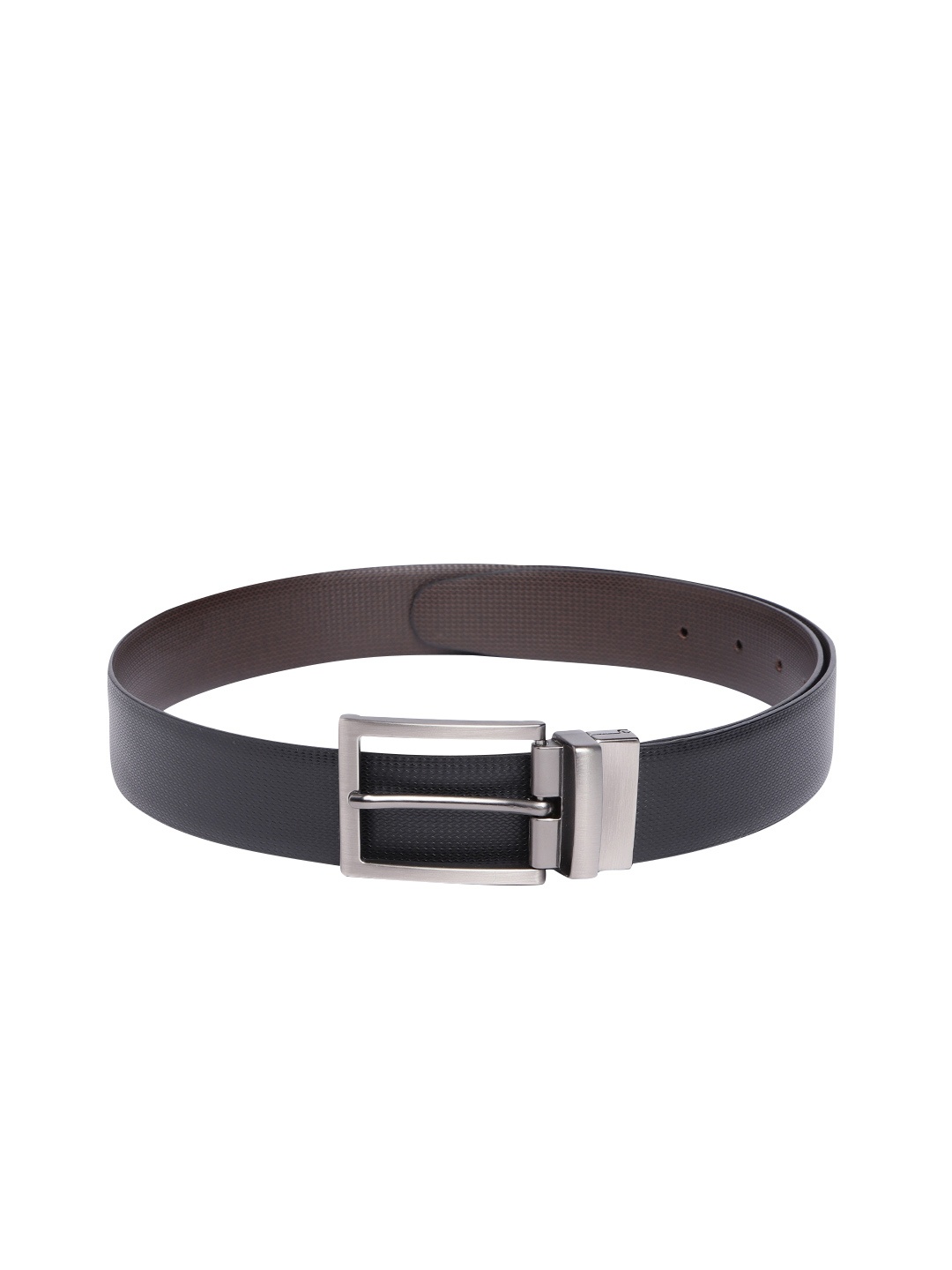 

CRUSSET Men PU Reversible Formal Belt, Black